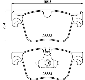 Sada brzdových destiček, kotoučová brzda HELLA 8DB 355 020-981