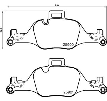 Sada brzdových destiček, kotoučová brzda HELLA 8DB 355 036-531