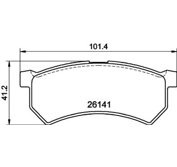 Sada brzdových destiček, kotoučová brzda HELLA 8DB 355 040-721