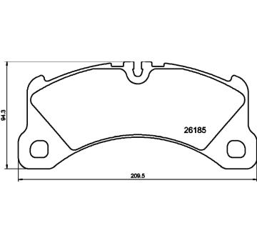 Sada brzdových destiček, kotoučová brzda HELLA 8DB 355 040-201