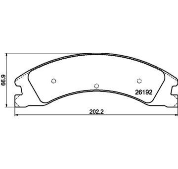 Sada brzdových destiček, kotoučová brzda HELLA 8DB 355 040-291