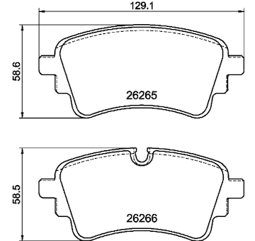 Sada brzdových destiček, kotoučová brzda HELLA 8DB 355 040-961