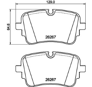 Sada brzdových destiček, kotoučová brzda HELLA 8DB 355 041-001