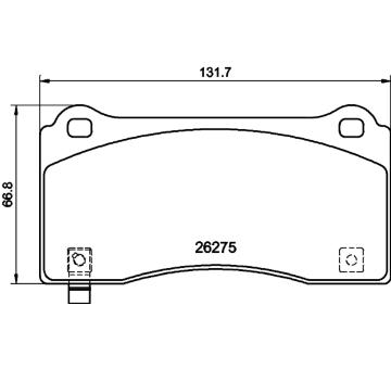 Sada brzdových destiček, kotoučová brzda HELLA 8DB 355 040-861