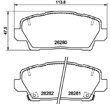 Sada brzdových platničiek kotúčovej brzdy HELLA 8DB 355 040-841