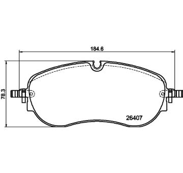 Sada brzdových destiček, kotoučová brzda HELLA 8DB 355 042-661