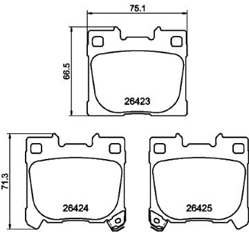 Sada brzdových destiček, kotoučová brzda HELLA 8DB 355 041-081