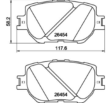 Sada brzdových destiček, kotoučová brzda HELLA 8DB 355 041-221