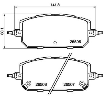 Sada brzdových destiček, kotoučová brzda HELLA 8DB 355 044-221