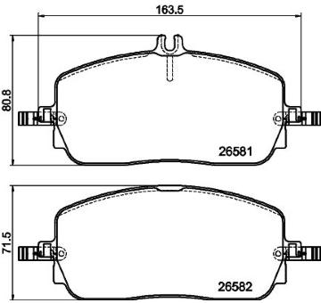 Sada brzdových destiček, kotoučová brzda HELLA 8DB 355 044-321