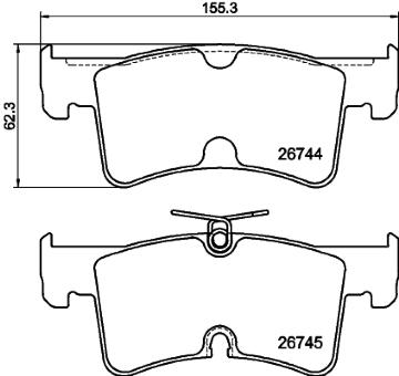 Sada brzdových destiček, kotoučová brzda HELLA 8DB 355 045-951