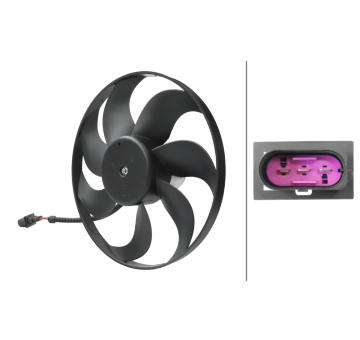 Větrák, chlazení motoru HELLA 8EW 366 420-081