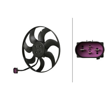 Ventilátor chladenia motora HELLA 8EW 366 420-421