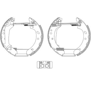 Sada brzdových čeľustí HELLA 8DB 355 004-411