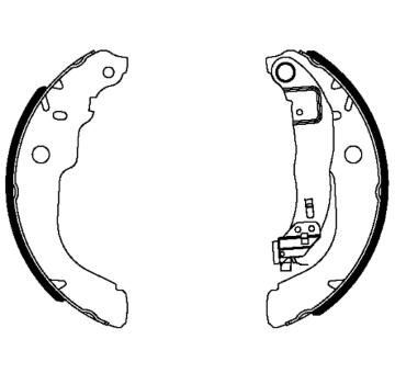 Sada brzdových čeľustí HELLA 8DB 355 038-101