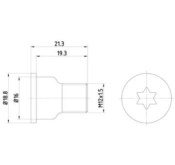 Skrutka brzdového kotúča HELLA 8DZ 355 209-051