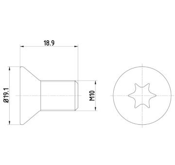 Sroub, brzdovy kotouc HELLA 8DZ 355 209-101