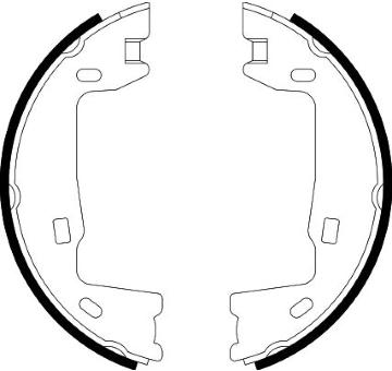 Sada brzdových čelistí, parkovací brzda HELLA 8DA 355 050-321
