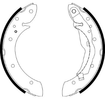 Sada brzdových čelistí HELLA 8DB 355 001-241