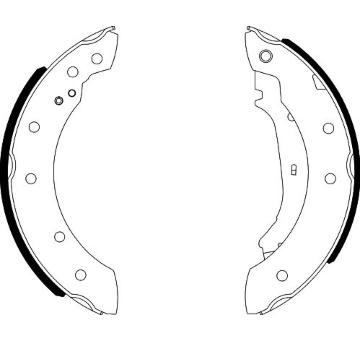 Sada brzdových čelistí HELLA 8DB 355 001-571