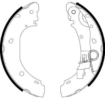 Sada brzdových čeľustí HELLA 8DB 355 002-681