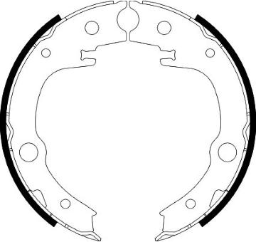 Sada brzdových čelistí, parkovací brzda HELLA 8DA 355 050-651