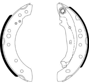 Sada brzdových čeľustí HELLA 8DB 355 000-371