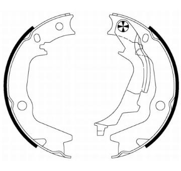 Sada brzdových čelistí, parkovací brzda HELLA 8DA 355 050-261