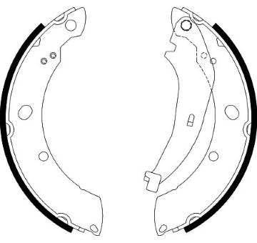 Sada brzdových čelistí HELLA 8DB 355 038-221