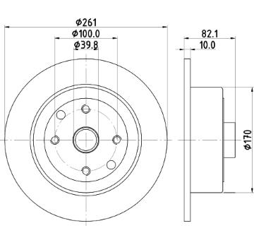 Brzdový kotouč HELLA 8DD 355 101-671