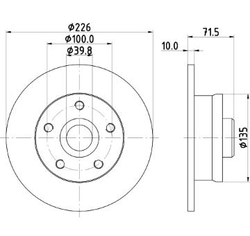 Brzdový kotouč HELLA 8DD 355 102-751