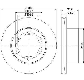 Brzdový kotouč HELLA 8DD 355 118-061