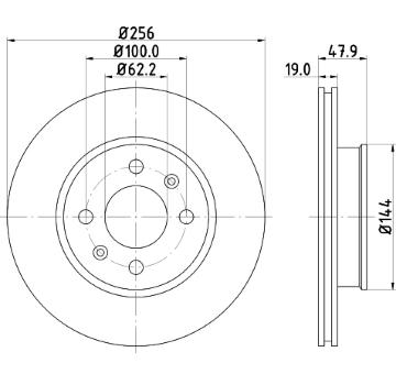 Brzdový kotouč HELLA 8DD 355 112-471