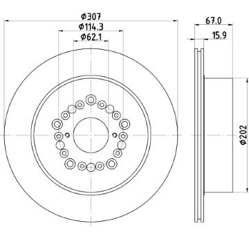 Brzdový kotouč HELLA 8DD 355 113-151