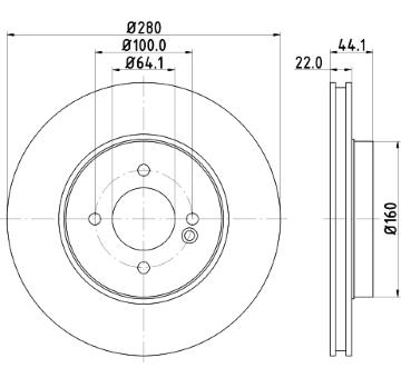 Brzdový kotouč HELLA 8DD 355 113-751