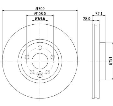 Brzdový kotouč HELLA 8DD 355 118-831