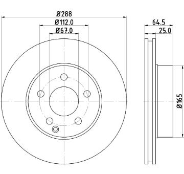 Brzdový kotouč HELLA 8DD 355 113-861