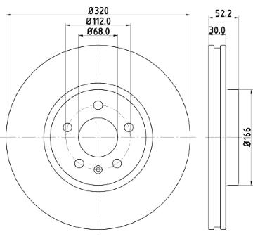 Brzdový kotouč HELLA 8DD 355 113-911