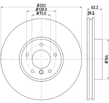 Brzdový kotouč HELLA 8DD 355 117-731