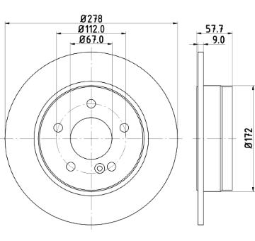 Brzdový kotouč HELLA 8DD 355 114-181