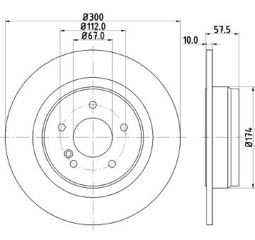 Brzdový kotouč HELLA 8DD 355 114-211