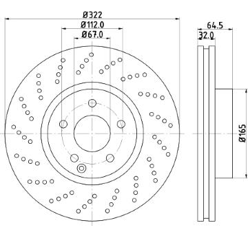 Brzdový kotouč HELLA 8DD 355 114-231