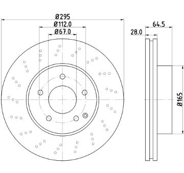 Brzdový kotouč HELLA 8DD 355 114-391