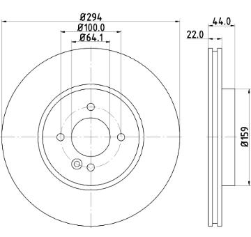 Brzdový kotúč HELLA 8DD 355 115-871