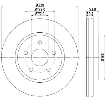 Brzdový kotouč HELLA 8DD 355 115-921