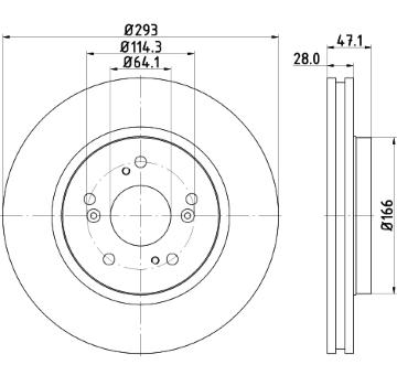 Brzdový kotouč HELLA 8DD 355 115-941