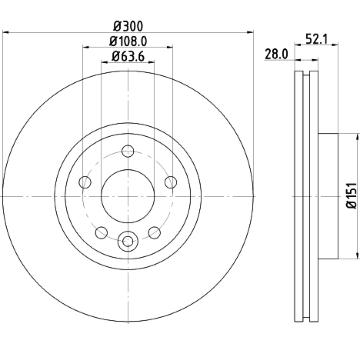 Brzdový kotouč HELLA 8DD 355 116-221