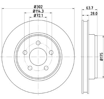 Brzdový kotouč HELLA 8DD 355 119-241