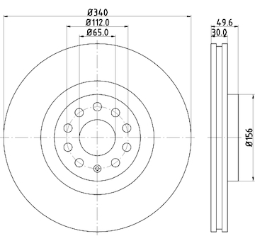 Brzdový kotouč HELLA 8DD 355 129-241