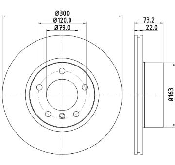 Brzdový kotouč HELLA 8DD 355 118-041